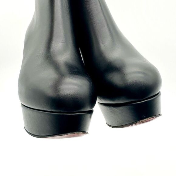 CHRISTIAN LOUBOUTIN Dirdibootie Leather Ankle Boot Size 39.5 US 9 Platform Dirdi - Picture 8 of 14